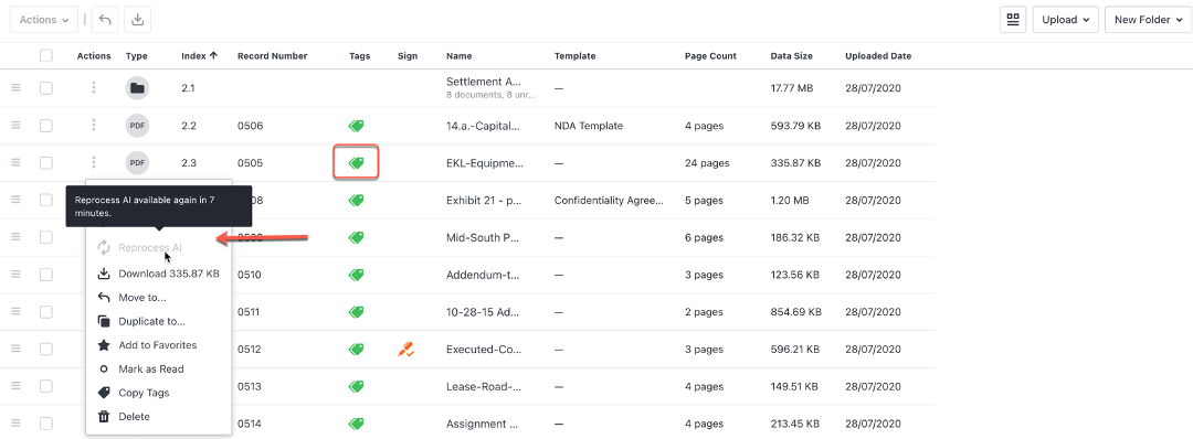 Retry AI Auto-Tagging on Documents
