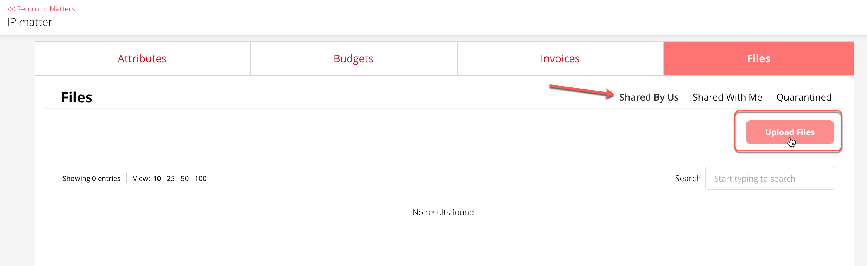 Sharing Matter Files in CounselGO