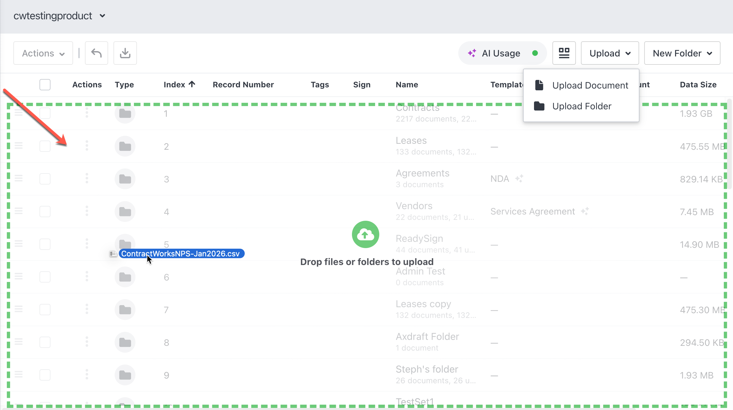 How to Upload Documents or Folders