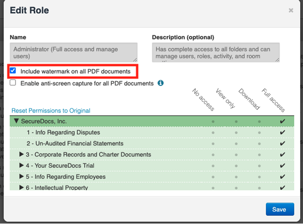 SecureDocs - Remove Watermarks