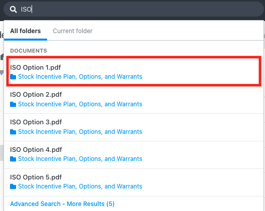 SecureDocs - How to Search for a Document
