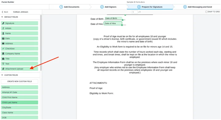 ReadySign - Adding Attachments to Documents