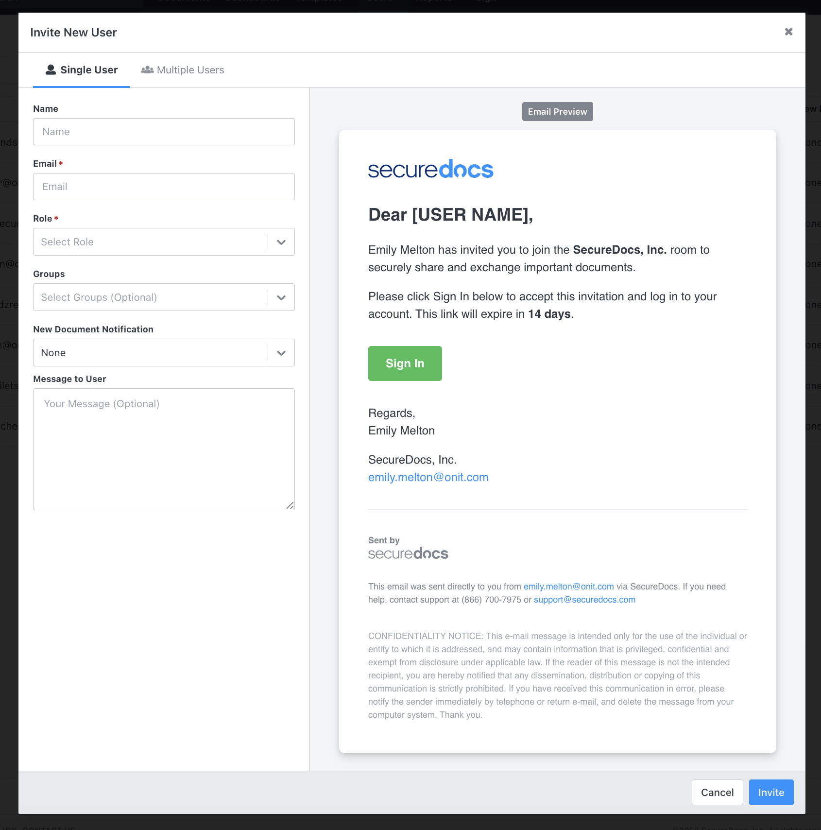 SecureDocs - How to Add a New Administrator